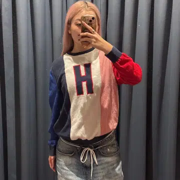 [ 무료배송 ] USA 구제 의류 타미힐피거 칼리지풍 니트 스웨터 Y2K