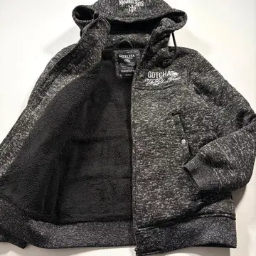 새상품급 XL 2way GOTCHA 두툼한 충전솜 니트 블루종 백 프린트