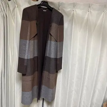 레나운 스트라이프 롱 코트