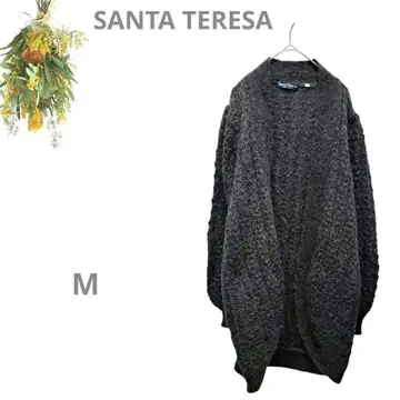 [ SANTA TERESA ] 롱 가디건 모헤어 혼방 다크 그레이 M