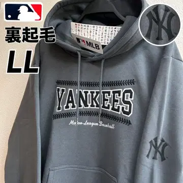 [ LL ] MLB 양키스 볼 스티치 패턴&마프 포켓 속기모 후드티 XL