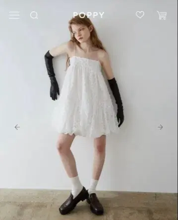 FLOWER TULLE BALLOON TUNIC / POPPY