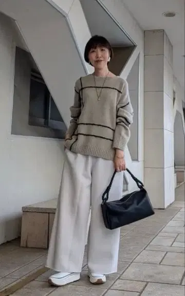 BEARDSLEY 립플 종이상자 허리 리브 팬츠 M