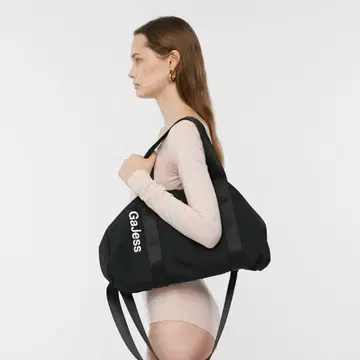 Gajess 보스턴 백 Black Duffle Bag