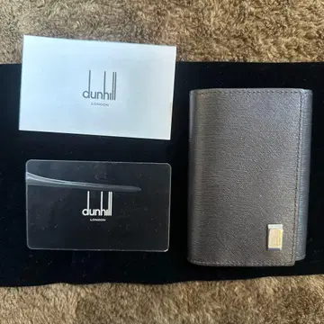 dunhill 블랙 그레이 가죽 키케이스