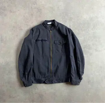 80s 프랑스 육군 사관학교 스탠드 칼라 블루종