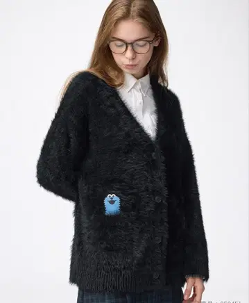 지유 GU 오버 사이즈 가디건 퍼펫 스 L 사이즈