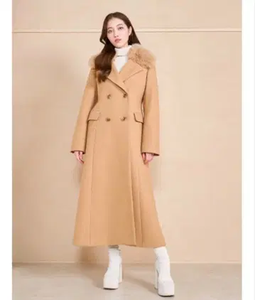 [ 새상품급 ] Darich 스텐카라 코트 퍼 베이지