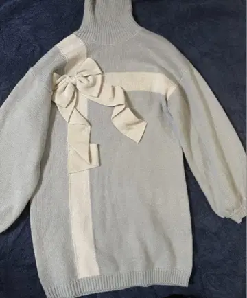 merry jenny 선물 리본 니트 원피스