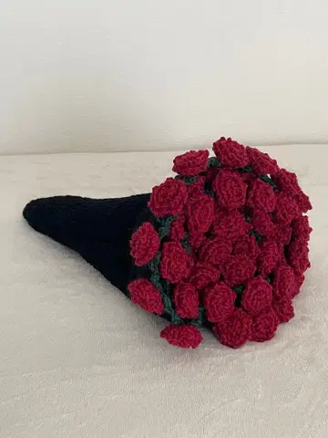 꽃다발 담요 [ 블랙 ]