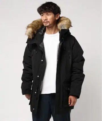 Schott 다운 플룸 블랙