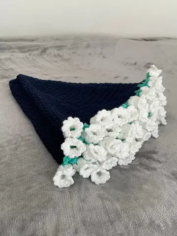 꽃다발 담요 [ 네이비 ]