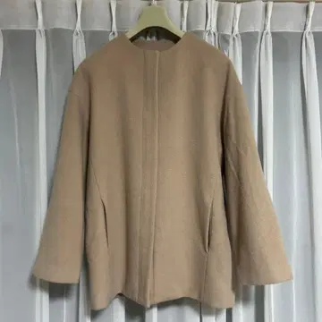 노카라 양모 캐시미어 코트