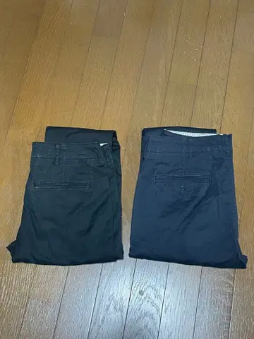 BEAMS 네이비 블랙 치노 팬츠 S 2개
