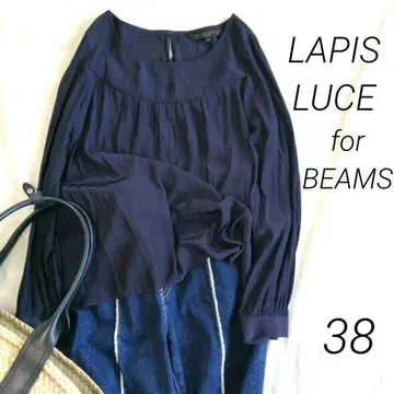 새상품급 LAPIS LUCE BEAMS 라피스 루체 퍼 블라우스
