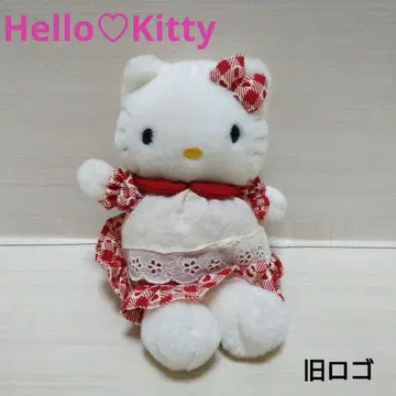 산리오 헬로키티 에이프런 레트로 마스코트 봉제 인형