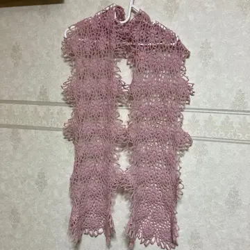 캐시미어 레이스 편직 머플러