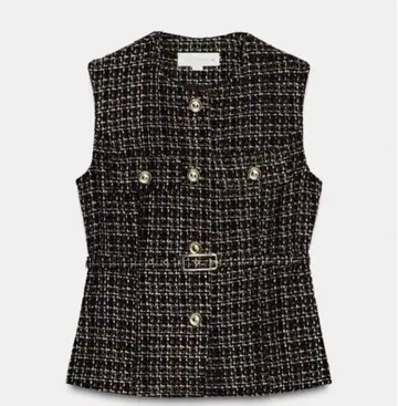 ZARA 벨트 부착 텍스처 베스트