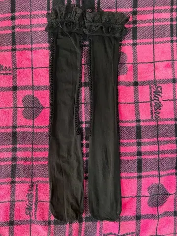 레어 MARS 마즈 레이스 부착 사이드 레이스업 니하이 삭스 블랙