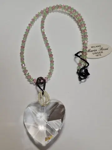 레트로 겔 마리아 로시 스와로브스키 하트 목걸이