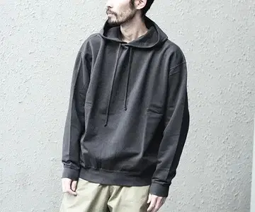 AURALEE SUPER SOFT HEAVY SWEAT P/O PARKA