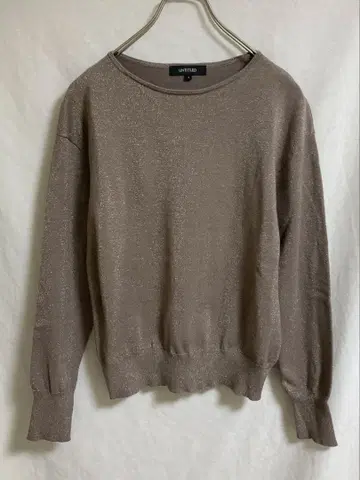 언타이틀 M 2 라메 레이온 니트 브라운 깔끔한 풀오버