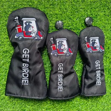 [ 새상품 ] 3세트 도라에몽 골프클럽헤드커버 1+FW+UT 블랙