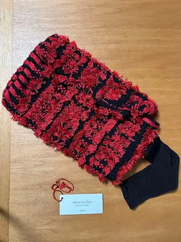 Maria la rosa 마리아 라 로사 트위드 체크 클러치백 빨간색