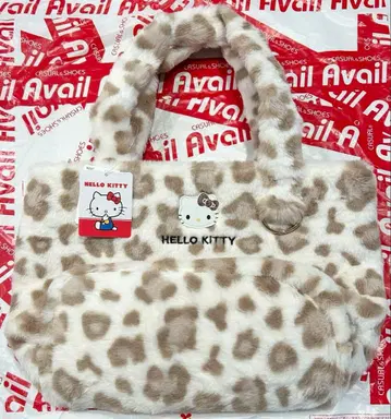 아베일 헬로키티 레오파드 무늬 토트백