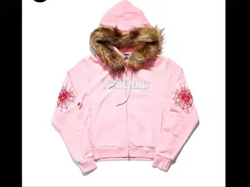 NOREMID 핑크 후드 부착 후드티