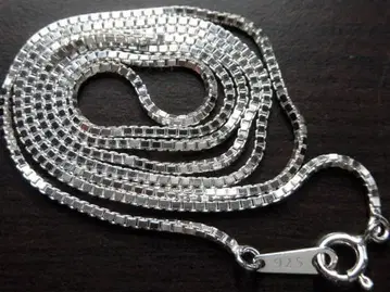 새상품 실버 925 베네치안 체인 목걸이 각인 약 1.2mm 50cm