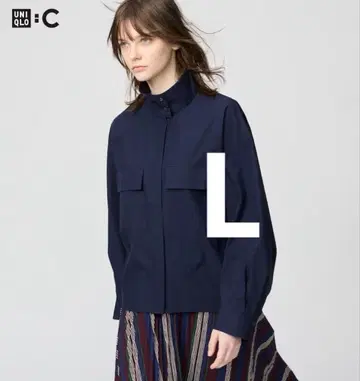코튼 스탠드 카라 셔츠 자켓 유니클로 UNIQLO