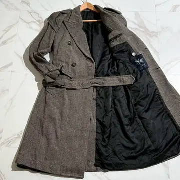 [ 초레어 ] JUN 헤링본 울 트렌치코트 벨트 M