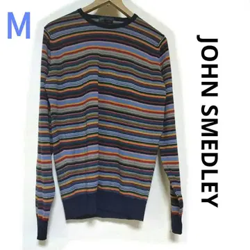 고품질 존스메들리 메리노 울 100 니트 영국제 보더 M