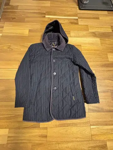 라벤햄 LAVENHAM 36 네이비 스트라이프 퀼팅 자켓