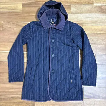 라벤햄 LAVENHAM 36 네이비 스트라이프 퀼팅 자켓