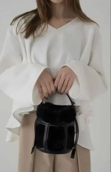 메종 드 돌체 mofubag black 퍼 백 블랙