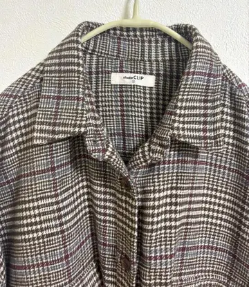 studio CLIP 기모 체크 아우터 원피스