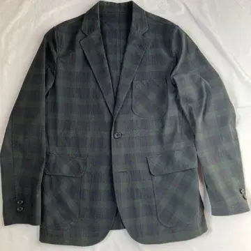 빔스 플러스 시어서커 블랙워치 자켓