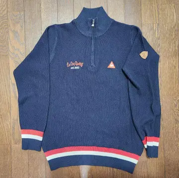 [ 최종 가격 ] 르꼬끄 네이비 하프 지퍼 스웨터