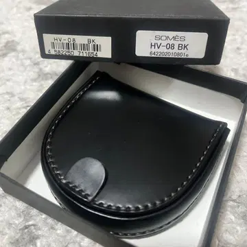 소메스 안장 HV-08 BK 블랙 가죽 코인 케이스