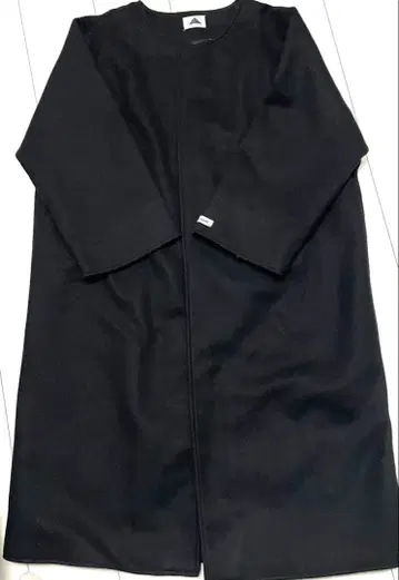 Aritokyo 블랙 롱 코트 노카라