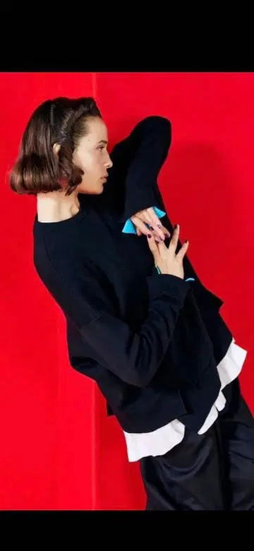 엔폴드 캐시 터치 니트 블랙