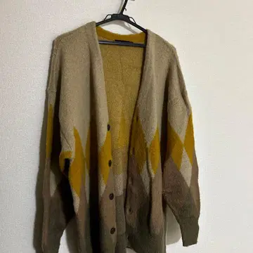 니코앤드 그라데이션 아가일 가디건