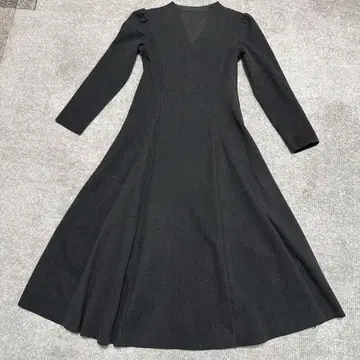 세존드파피용 롱 원피스 [ L ] 긴팔 차콜 그레이 계열 V넥