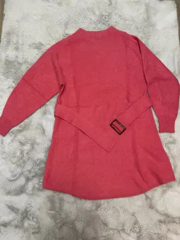 SNIDEL 벨트 포함 핑크 니트 원사이즈