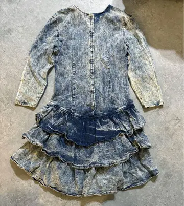 빈티지 데님 플레어 원피스