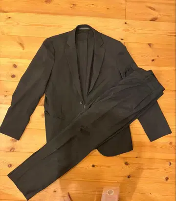 다크 그레이 비즈니스 정장 자켓과 팬츠 세트 92A5