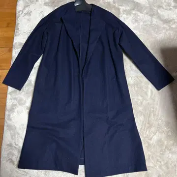 LOUNIE 루니 울 코트 일본제 네이비 롱 코트