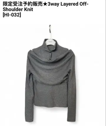 3way Layered Off-Shoulder Knit [ Hiand ]